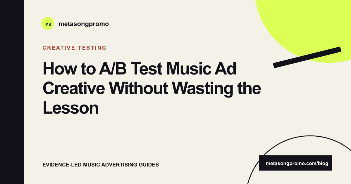 Guide cover for A/B Test Music Ad Creative