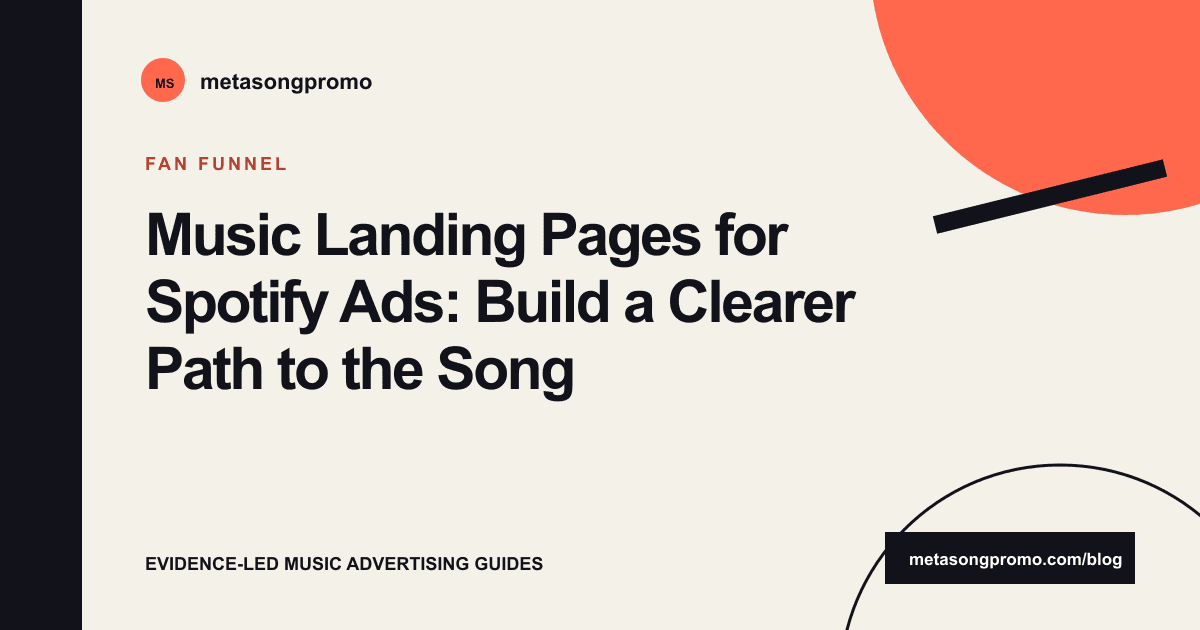 Guide cover for Music Landing Pages for Spotify Ads